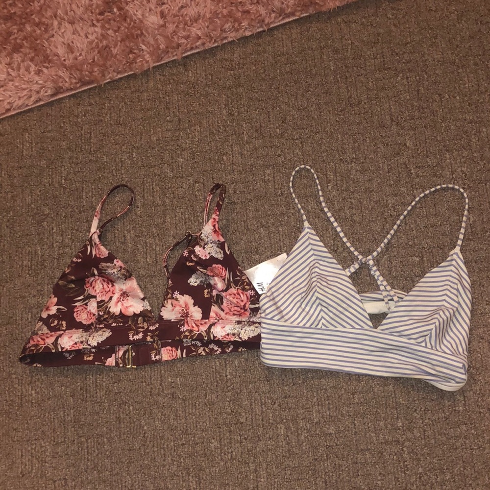 Two super cute and very comfortable H&M bikini tops!
